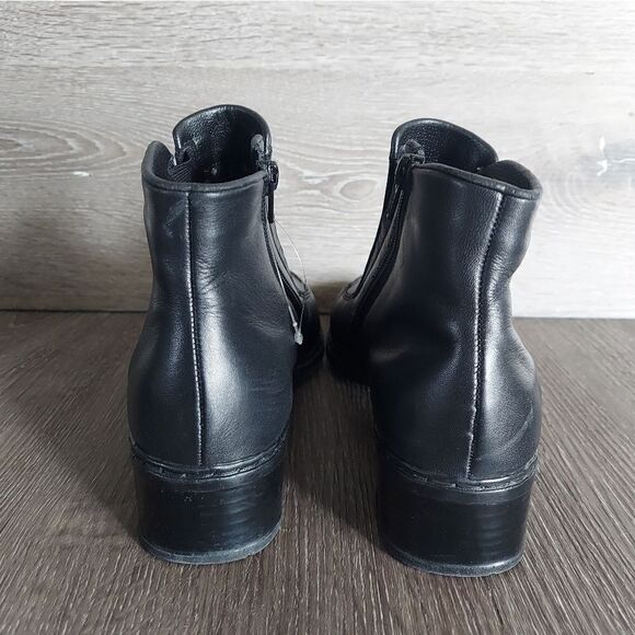 Rieker Black Heeled Ankle Boots 8 - Picture 5 of 10